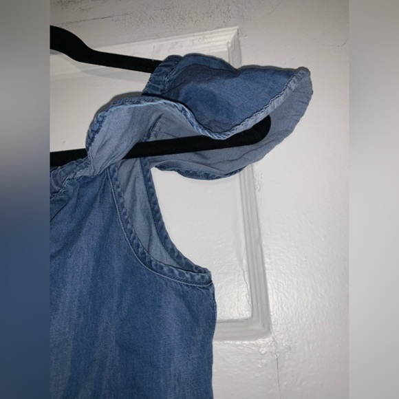 J crew factory denim cap sleeve blouse size XS - Picture 7 of 8